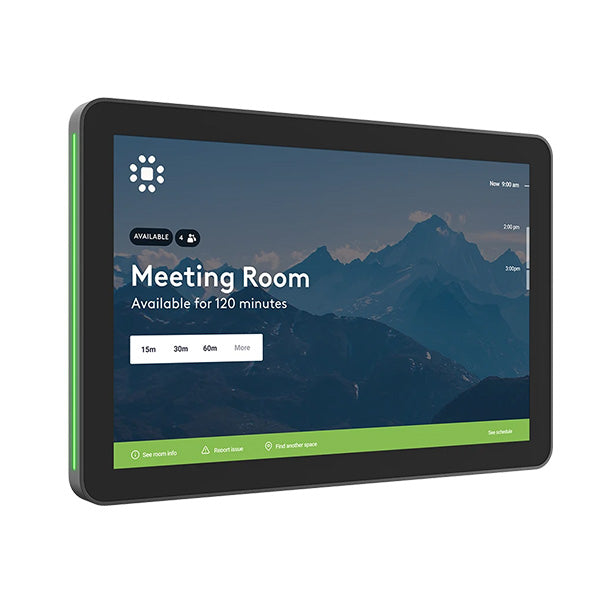 Ergänzendes Zubehör für Ihre Konferenzraumlösung. Von Raum-Scheduling-Systemen bis zu innovativen Whiteboard-Kameras